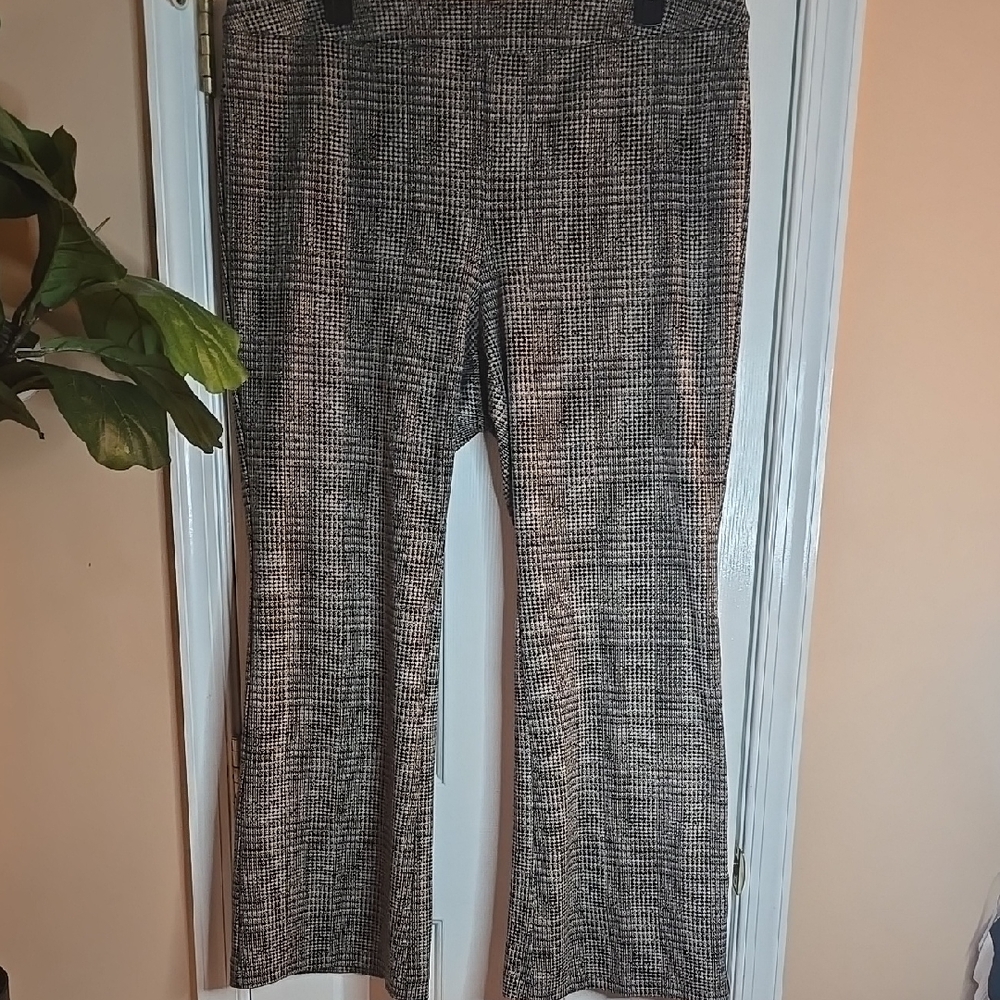 Women's Black and White Checkered Pants